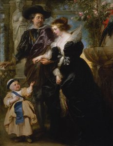 Peter Paul Rubens: Rubens, felesége, Héléne Fourment, és fiúk, Frans, 1635 körül