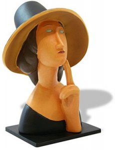 Amadeo Modigliani: Jeanne Hébuterne mellszobra, 1918